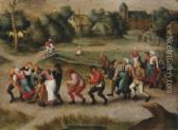 The Saint John's Dancers In Molenbeeck Oil Painting - Pieter The Younger Brueghel
