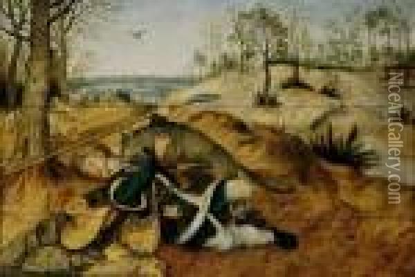 Der Gute Hirte. Oil Painting - Pieter The Younger Brueghel
