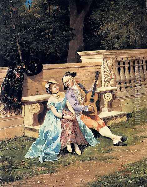 The Serenade Oil Painting - Filippo Indoni