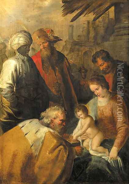 The Adoration of the Magi Oil Painting - Hendrik van Balen