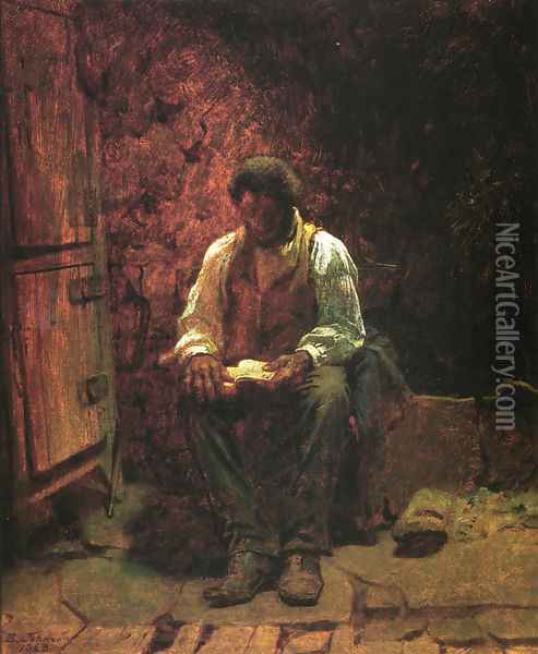 The Chimney Corner Oil Painting - Eastman Johnson