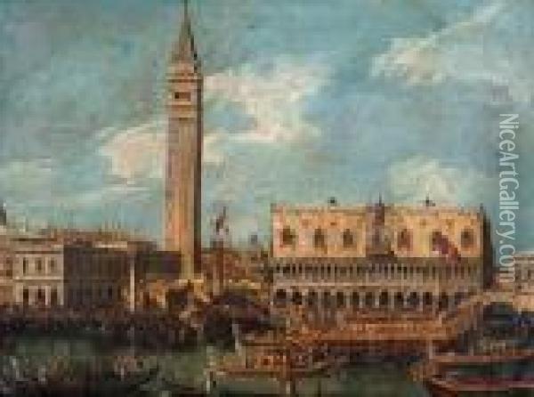 The Molo From The Bacino Di San Marco Oil Painting - (Giovanni Antonio Canal) Canaletto