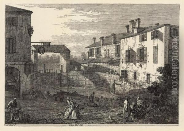 Le Porte Del Dolo Oil Painting - (Giovanni Antonio Canal) Canaletto