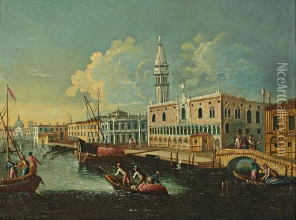 Le Palais Des Doges Oil Painting - (Giovanni Antonio Canal) Canaletto