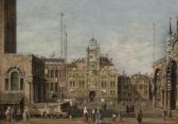 Piazza San Marco, Venice Oil Painting - (Giovanni Antonio Canal) Canaletto