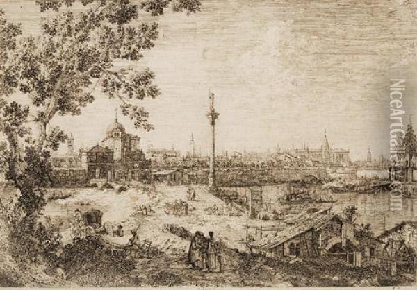 Imaginare Ansicht Von Padua Oil Painting - (Giovanni Antonio Canal) Canaletto