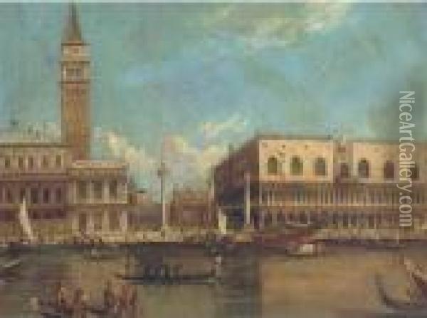 The Molo And The Doge's Palace, Venice Oil Painting - (Giovanni Antonio Canal) Canaletto