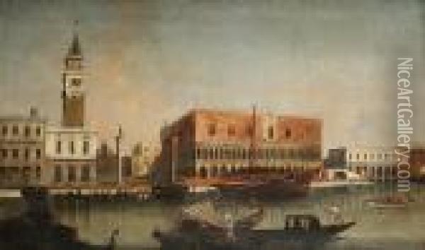 The Molo From The Bacino Di San Marco, Venice Oil Painting - (Giovanni Antonio Canal) Canaletto