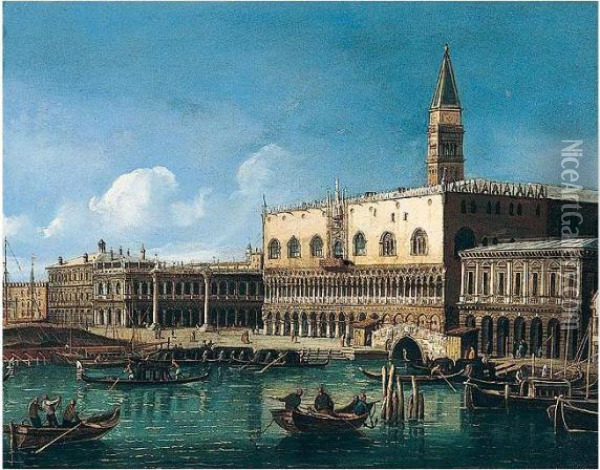 Oil On Canvas Oil Painting - (Giovanni Antonio Canal) Canaletto