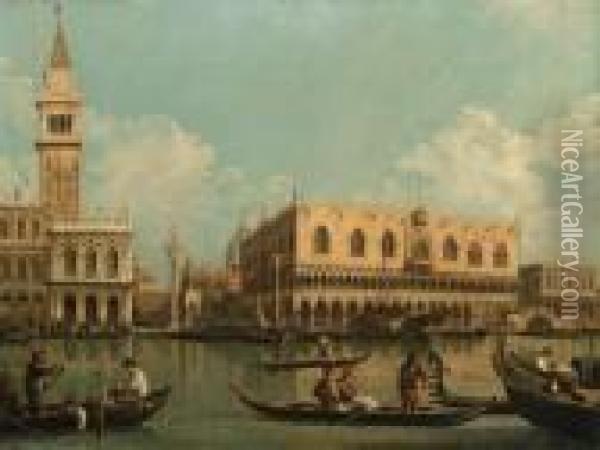 The Molo Oil Painting - (Giovanni Antonio Canal) Canaletto
