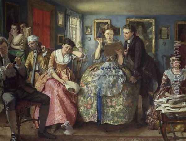 The recital Oil Painting - Edward Killingworth Johnson
