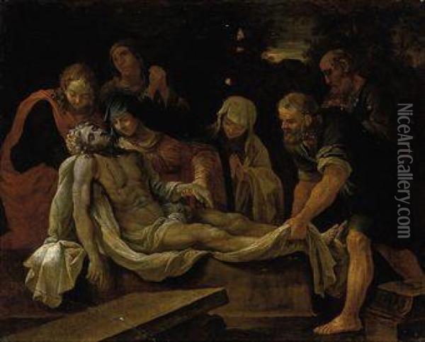 The Lamentation Oil Painting - Annibale Carracci