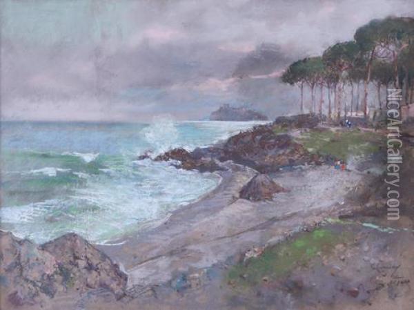 Pineta Sul Mare Oil Painting - Giuseppe Casciaro