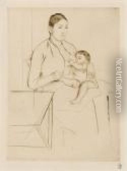 Nursing Oil Painting - Mary Cassatt
