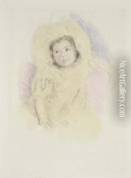 Margot Wearing A Bonnet Oil Painting - Mary Cassatt