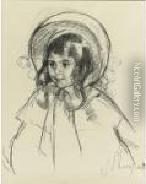 Sara Wearing Her Bonnet And Coat (breeskin 198) Oil Painting - Mary Cassatt