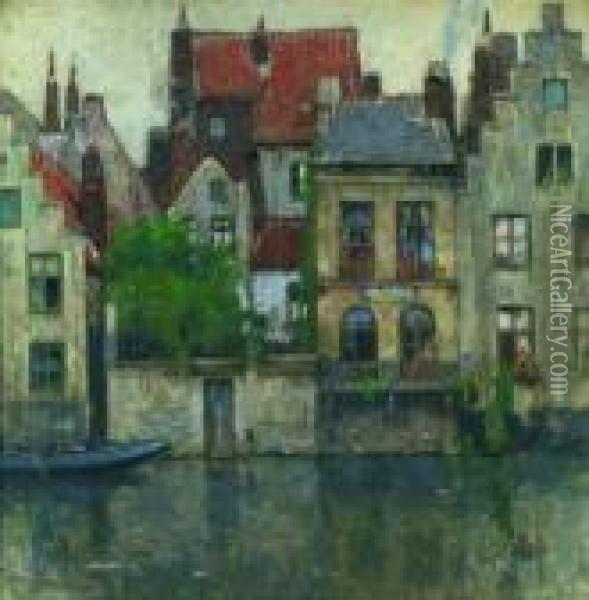 Bruges. Oil Painting - Hendrick, Henri Cassiers