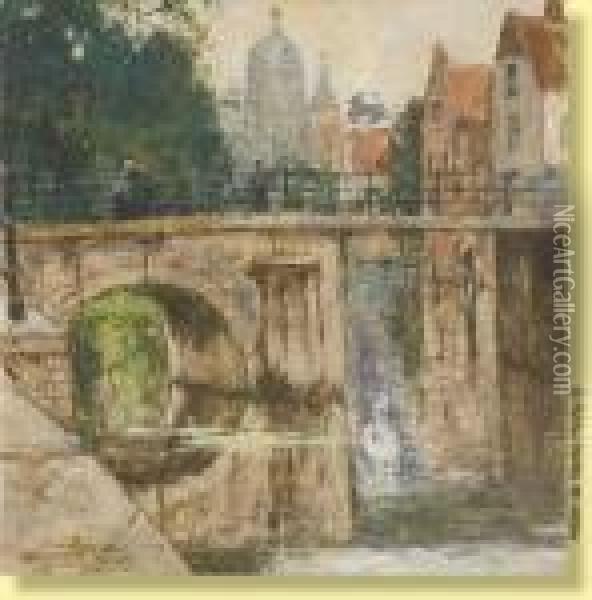 Pont A Malines Oil Painting - Hendrick, Henri Cassiers