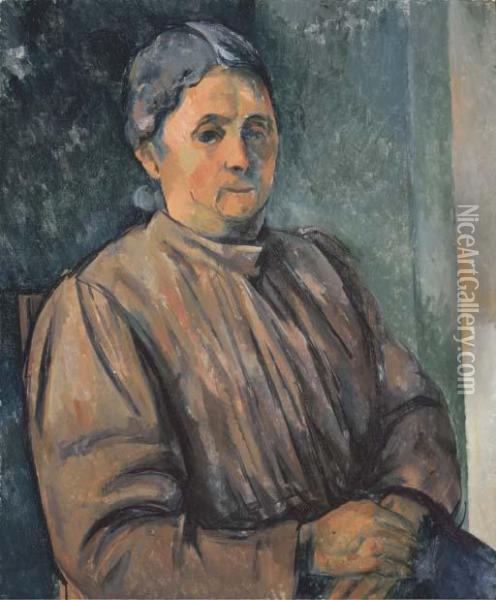Portrait De Femme Oil Painting - Paul Cezanne