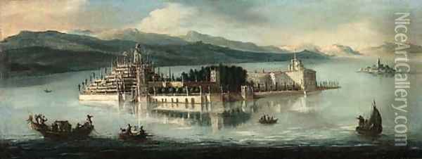 View of Isola Bella, Lake Maggiore Oil Painting - Antonio Joli