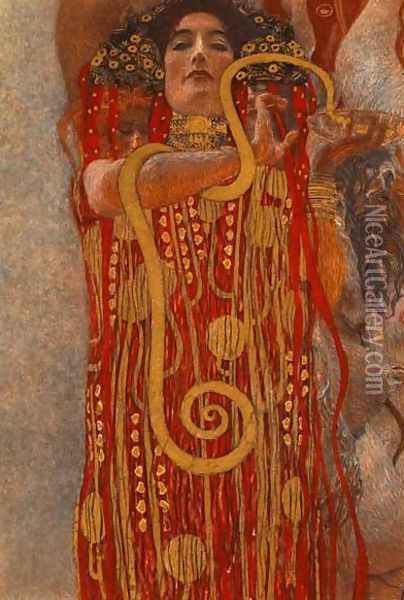 Medicine (Hygieia) Oil Painting - Gustav Klimt