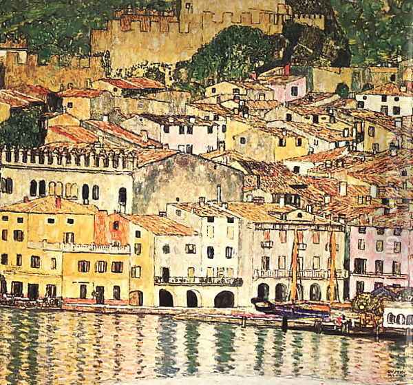 Malcesine on Lake Garda 1913 Oil Painting - Gustav Klimt