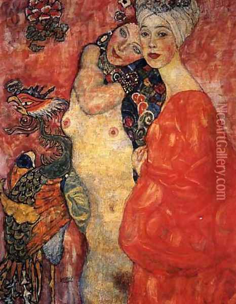 The Woman Friends Oil Painting - Gustav Klimt