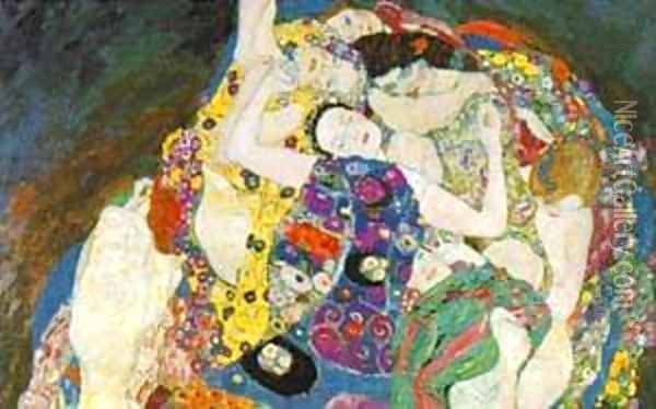 Junge Frau Oil Painting - Gustav Klimt