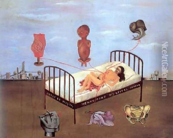 Ford Hospital Oil Painting - Frida Kahlo