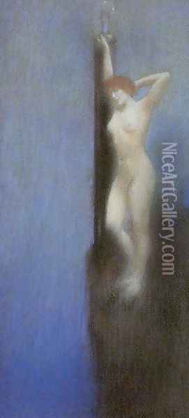 Sappho Oil Painting - Fernand Khnopff