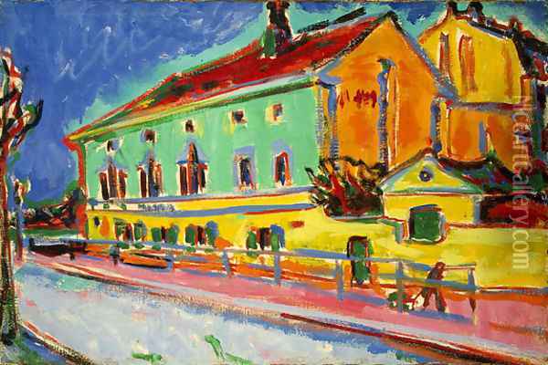 Houses in Dresden Oil Painting - Ernst Ludwig Kirchner