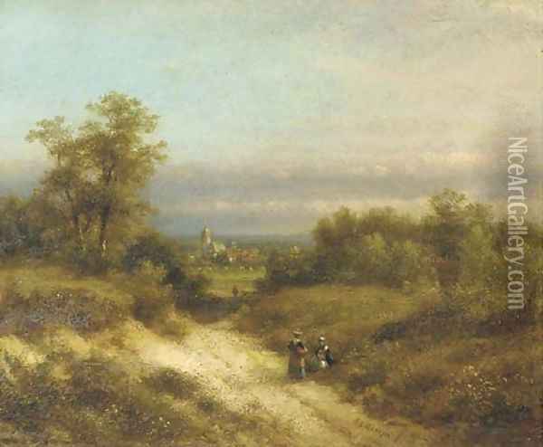 A valley in summer Oil Painting - Lodewijk Johannes Kleijn