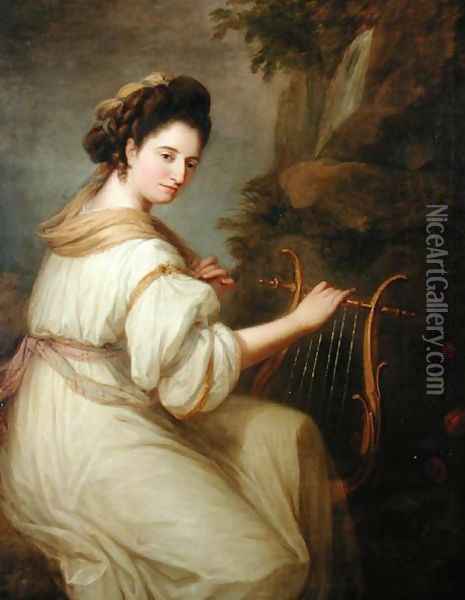 Portrait of Jemima Ord Oil Painting - Angelica Kauffmann