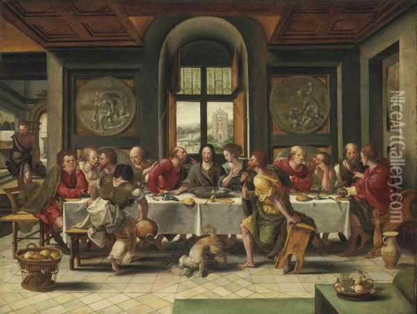 Workshop The Last Supper Oil Painting - Pieter Coecke Van Aelst