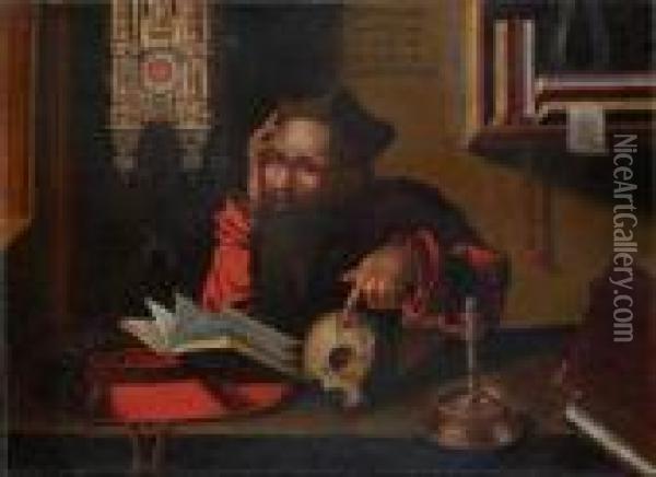San Girolamo Oil Painting - Pieter Coecke Van Aelst