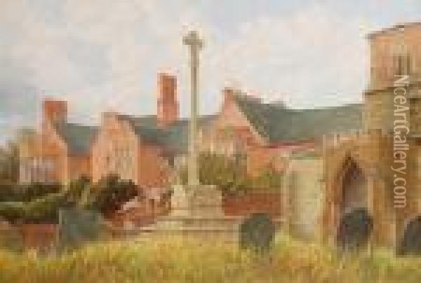 Ragdale Old Hall, Leicestershire Oil Painting - Edward William Cooke