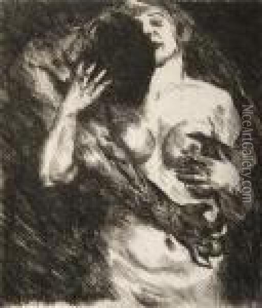 Embrace Oil Painting - Lovis (Franz Heinrich Louis) Corinth