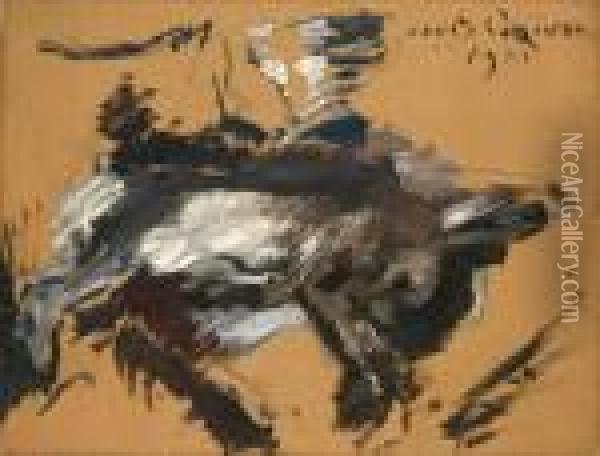Der Hase Oil Painting - Lovis (Franz Heinrich Louis) Corinth