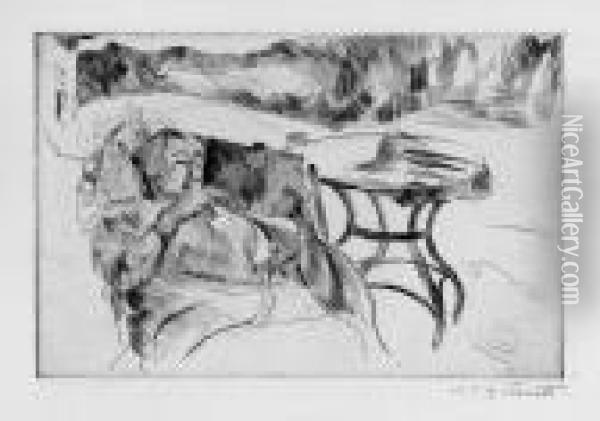 Dame Im Gartenstuhl Oil Painting - Lovis (Franz Heinrich Louis) Corinth