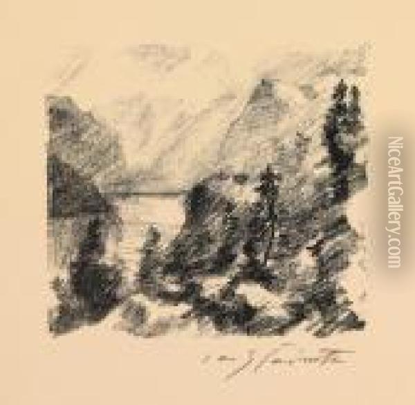 Schweitzer Landschaften Oil Painting - Lovis (Franz Heinrich Louis) Corinth