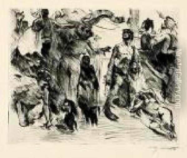 Zandvoort, dieversuchung Des Hl. Antonius Oil Painting - Lovis (Franz Heinrich Louis) Corinth