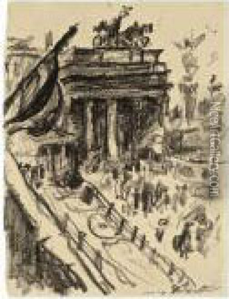 Brandenburger Tor Oil Painting - Lovis (Franz Heinrich Louis) Corinth