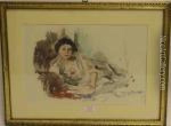 Liegende Frau Oil Painting - Lovis (Franz Heinrich Louis) Corinth
