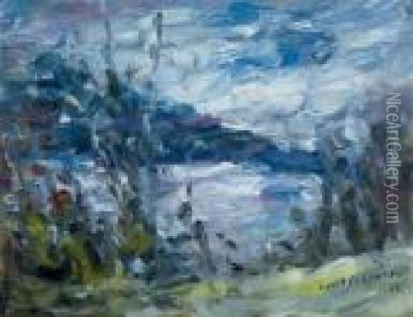 View From Walchensee Oil Painting - Lovis (Franz Heinrich Louis) Corinth