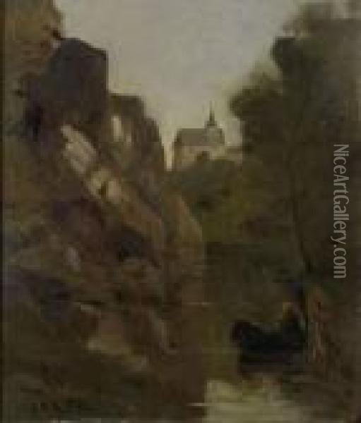 Dans Le Morvan Oil Painting - Jean-Baptiste-Camille Corot