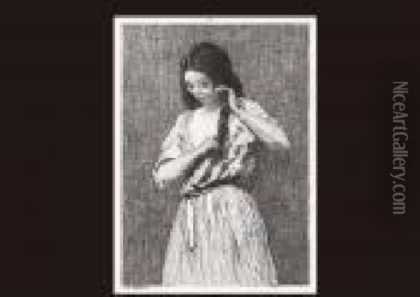Girl Oil Painting - Jean-Baptiste-Camille Corot