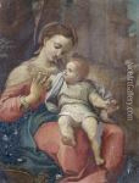 The Madonna Of The Basket Oil Painting - Correggio, (Antonio Allegri)