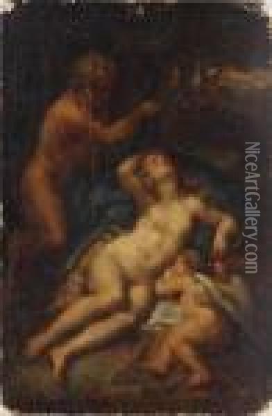 Zeus And Antiope Oil Painting - Correggio, (Antonio Allegri)