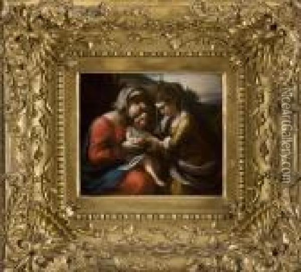 Matrimonio Mistico Di Santa Caterina Oil Painting - Correggio, (Antonio Allegri)