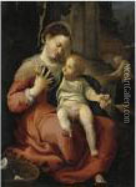 Madonna Della Cesta Oil Painting - Correggio, (Antonio Allegri)